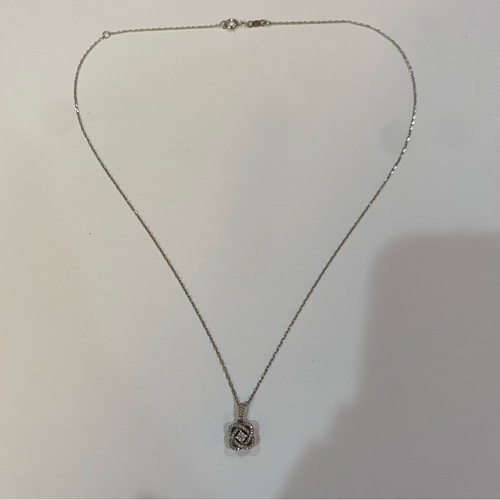 KAY JEWELERS NEW Center of Me Diamond 1/10 ct tw Sterling Silver 18” Necklace - Picture 5 of 9